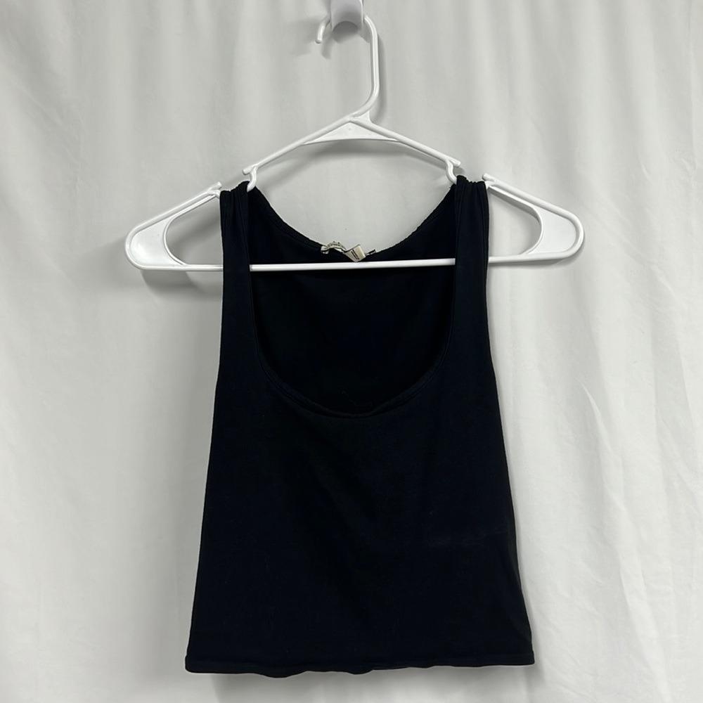 Express Black Cropped Scoop Neck Tank